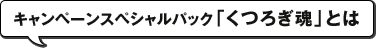 キャンペーンスペシャルパック「くつろぎ魂」とは