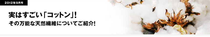 実はすごい「コットン」! その万能な天然繊維についてご紹介！
